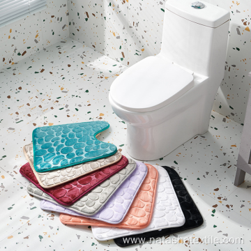 Flannel bathroom toilet floor mat